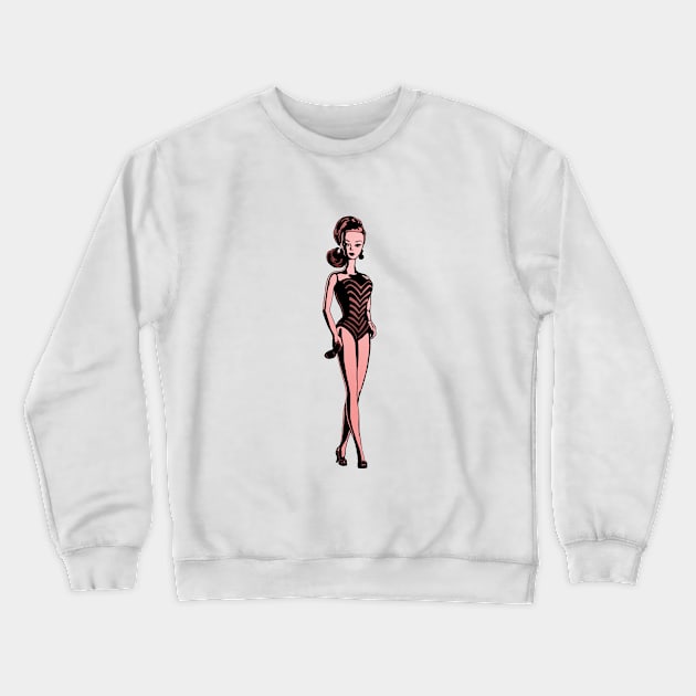 Original Barbie Doll Crewneck Sweatshirt by illustravery